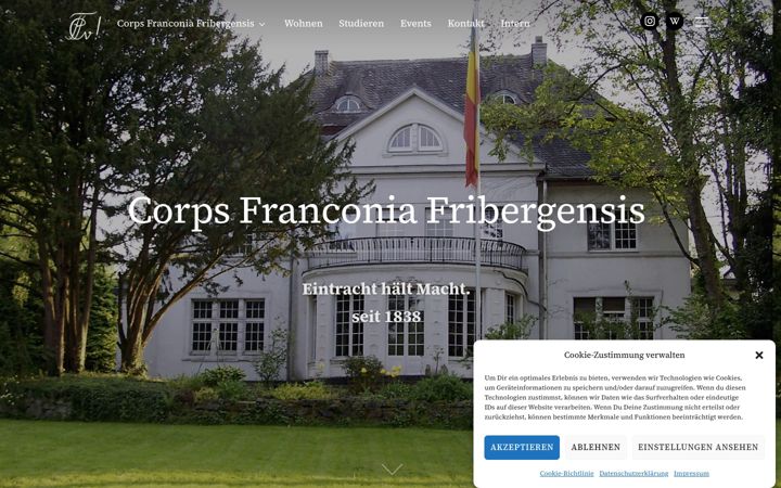Screenshot of corpsfranconia.de