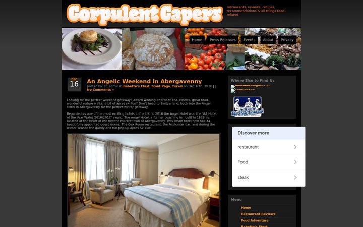 Screenshot of corpulentcapers.com