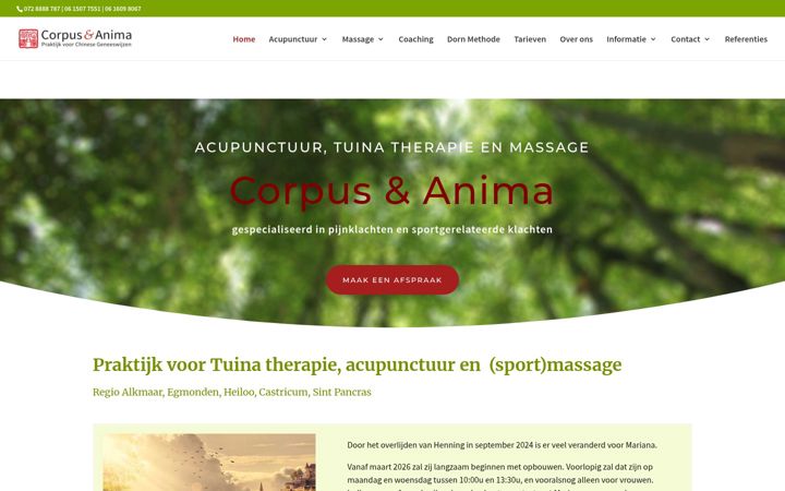 Screenshot of corpus-anima.nl