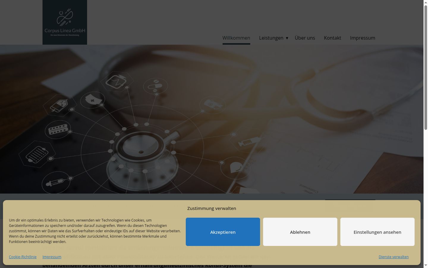 Screenshot tal-banner tal-kunsens muri qabel kwalunkwe interazzjoni