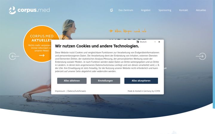 Screenshot of corpus-med.de