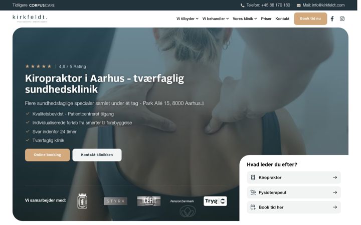 Screenshot of corpuscare.dk