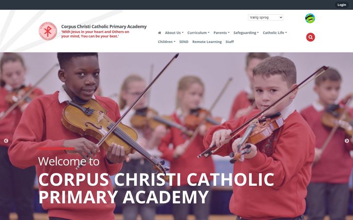 Screenshot ta' corpuschristiacademy.co.uk