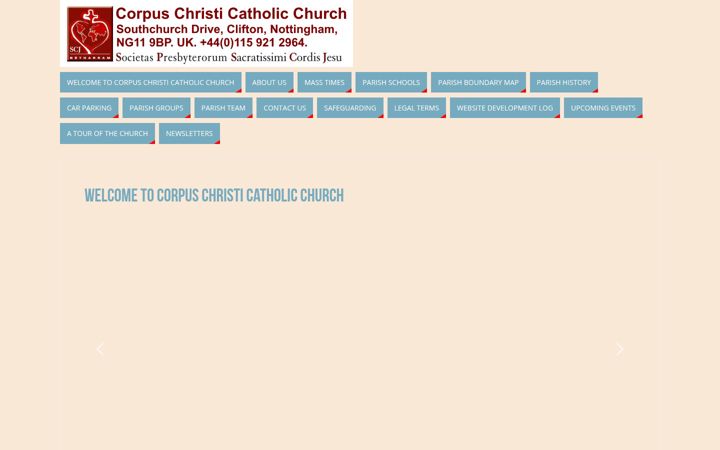Screenshot of corpuschristiclifton.org.uk