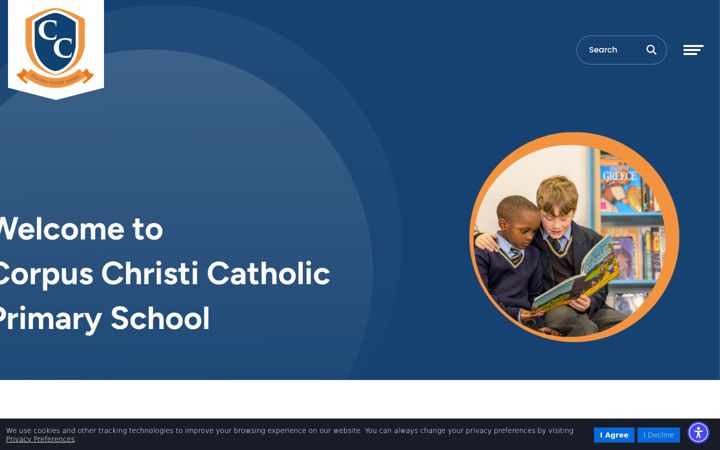 Screenshot of corpuschristischool.co.uk