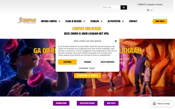 Ekrānuzņēmums no corpusexperience.nl