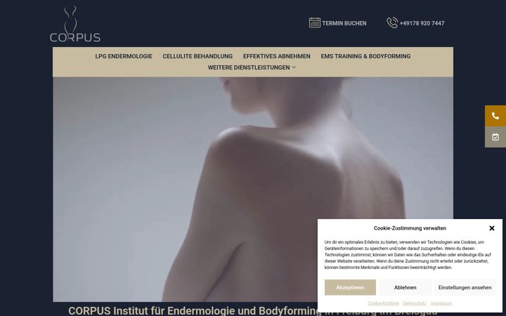 Screenshot of corpusinstitut.de