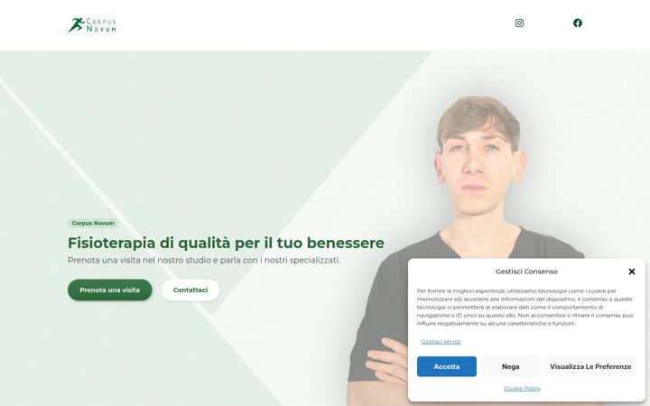 Screenshot of corpusnovum.it
