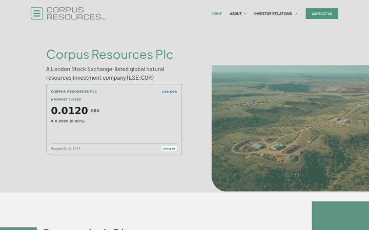 Screenshot of corpusresources.com