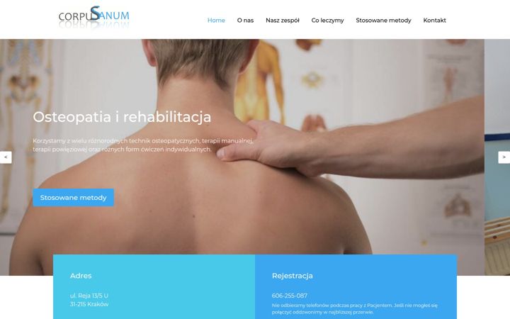 Screenshot of corpussanum.pl