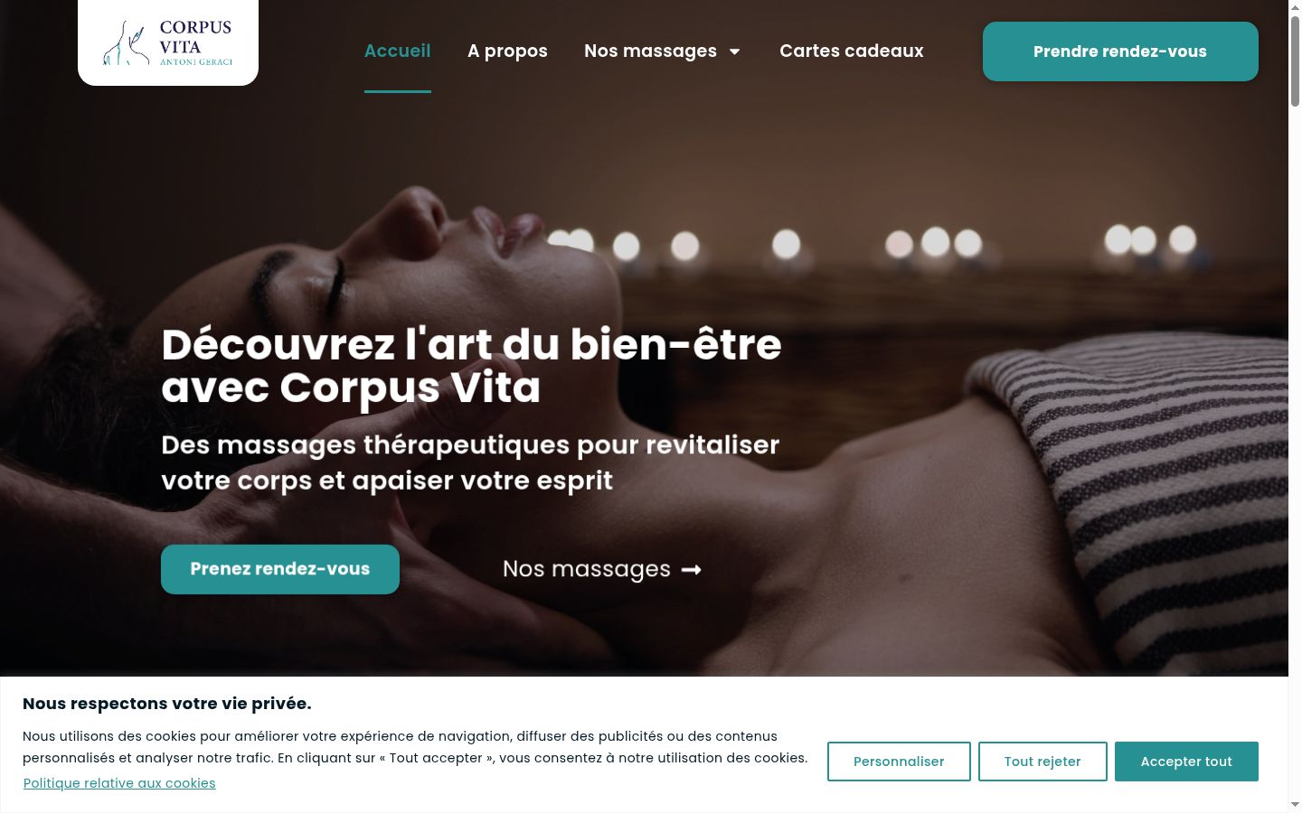 Screenshot of the consent banner shown before any interaction