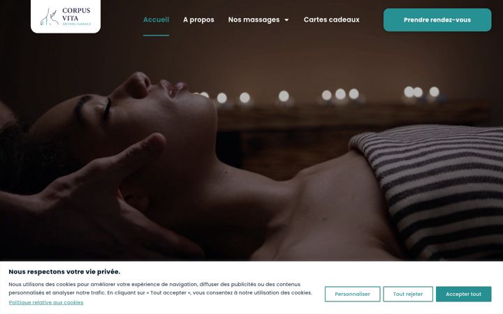 Screenshot of corpusvita-massagesportif.be
