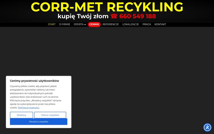 Screenshot of corr-met.pl