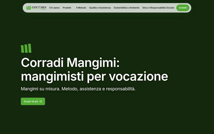 Screenshot of corradimangimi.it