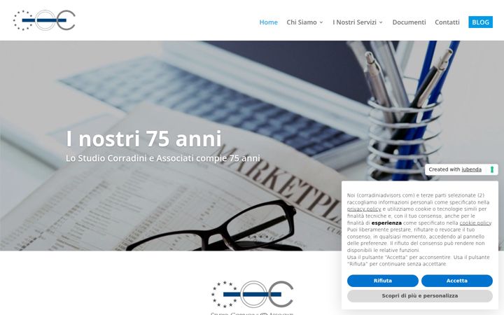 Screenshot of corradiniadvisors.com