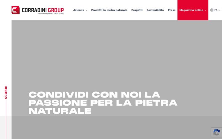 Screenshot of corradinigroup.it