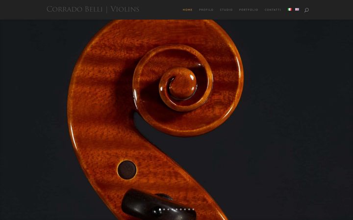 Screenshot of corradobelliviolins.it