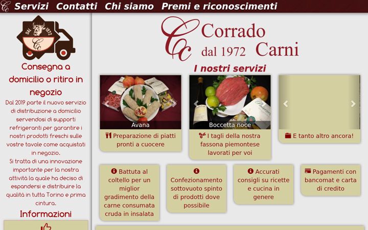 Screenshot of corradocarni.com