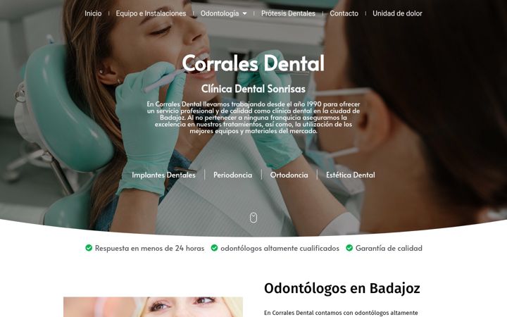 Screenshot of corralesdental.com