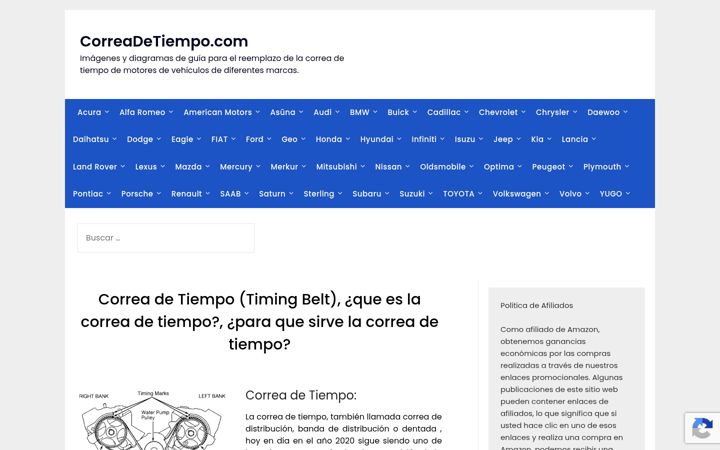 Screenshot of correadetiempo.com