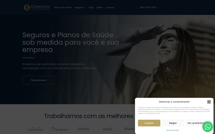 Screenshot of correalimaseguros.com.br