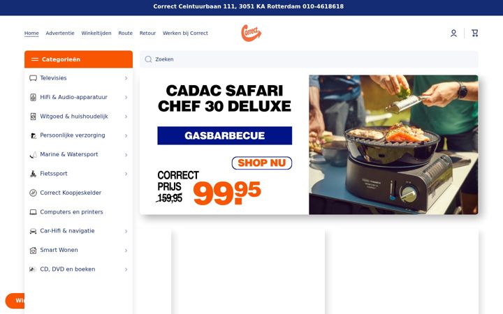 Screenshot of correct.nl