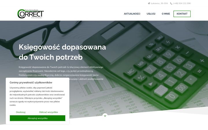 Snímek obrazovky correct.rzeszow.pl