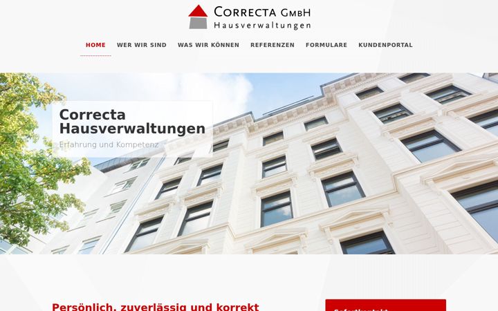 Skærmbillede af correcta-gmbh.de