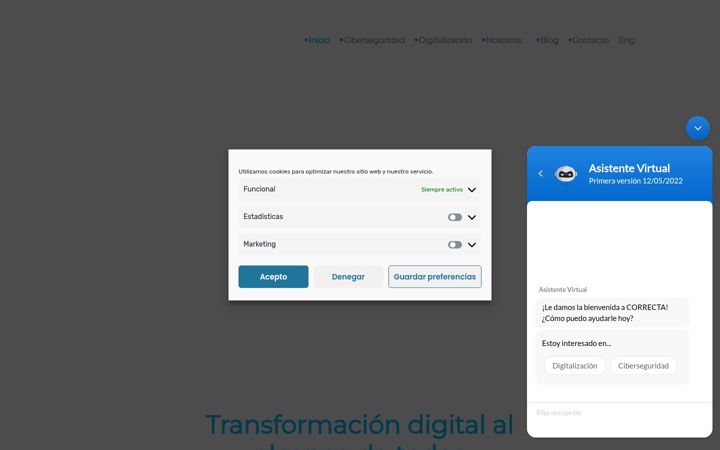 Screenshot of correcta.es