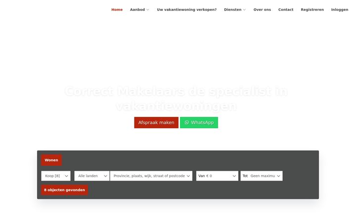 Ekrānuzņēmums no correctmakelaars.nl