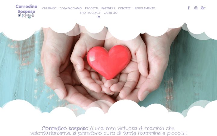 Skärmbild av corredinosospeso.it