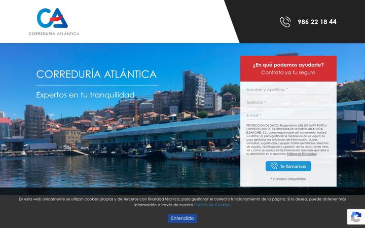 Screenshot of correduriaatlantica.com