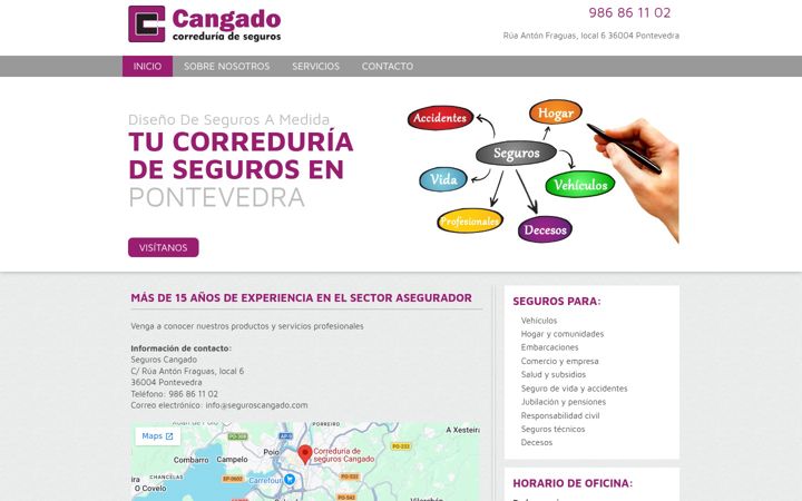 Screenshot of correduriadeseguroscangado.com