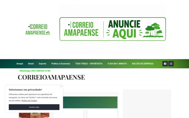 Screenshot of correioamapaense.com.br