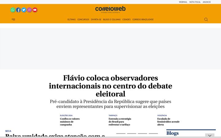Screenshot of correioweb.com.br