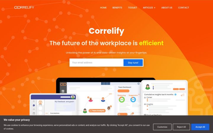 Screenshot of correlify.com