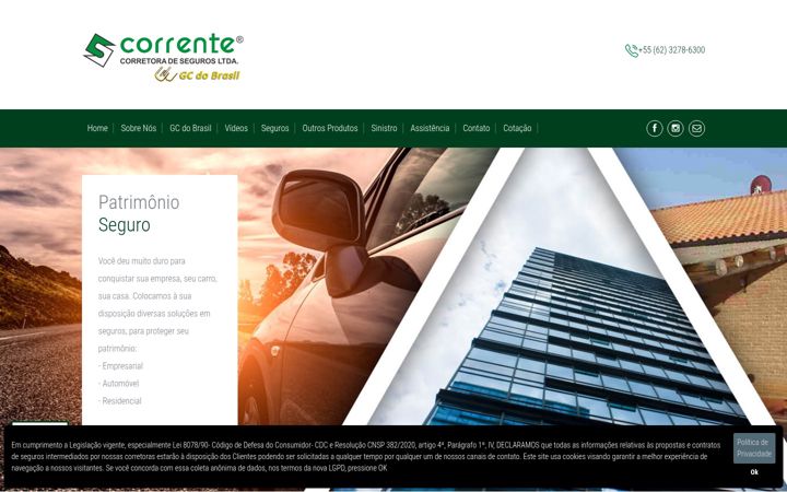 Capture d'écran de correntecorretora.com.br