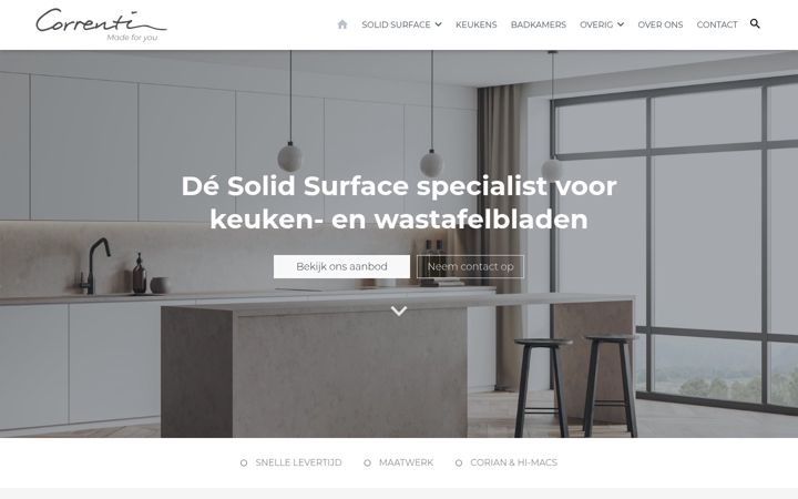 Screenshot of correnti.nl