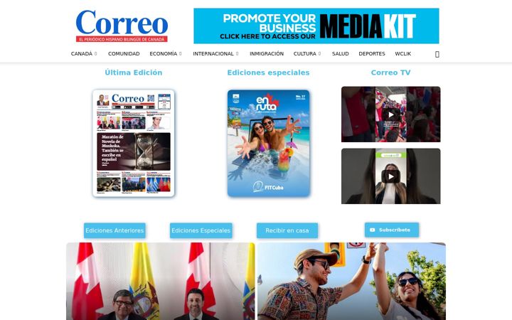 Screenshot of correo.ca