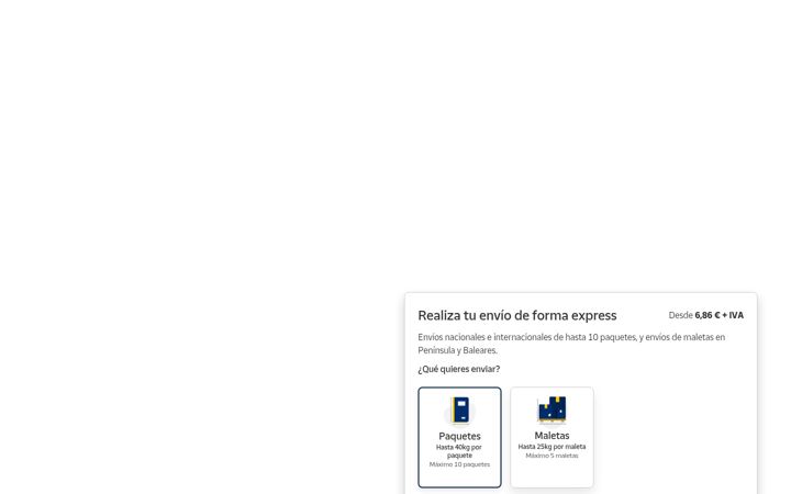 Screenshot of correosexpress.es