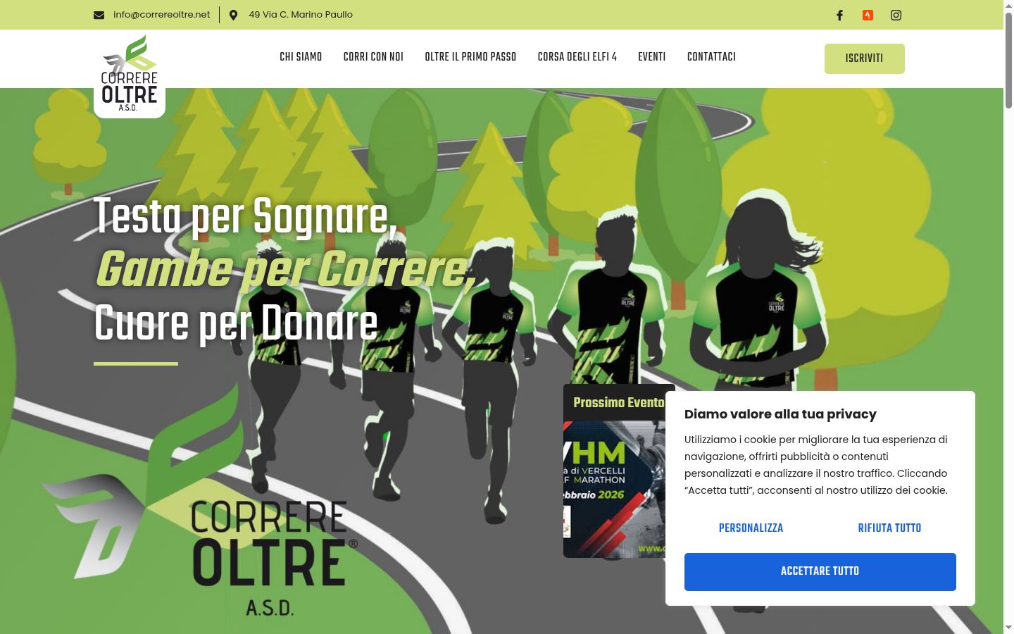 Captura de ecrã do banner de consentimento apresentado antes de qualquer interação