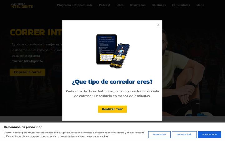 Screenshot of correrinteligente.com