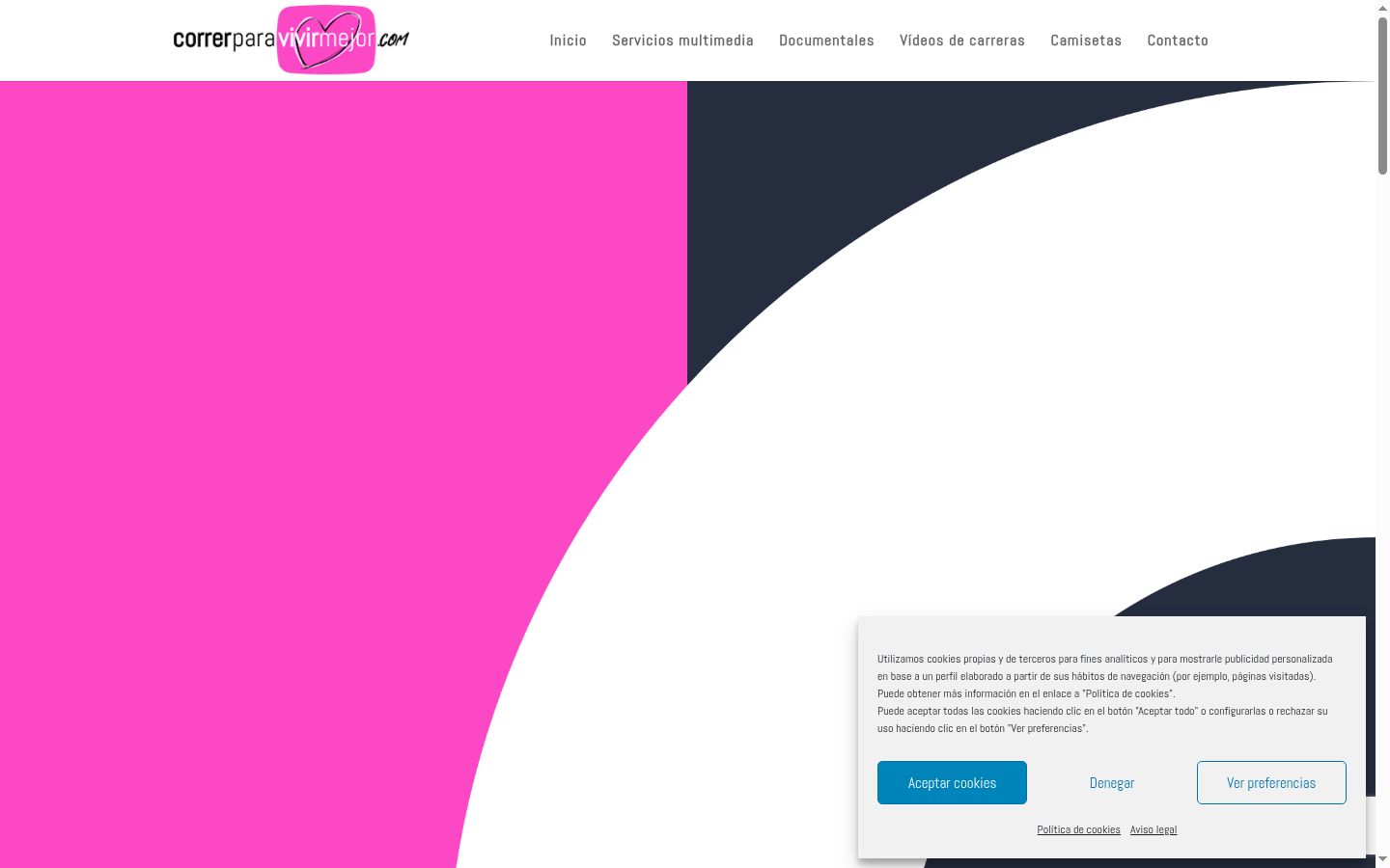 Screenshot des Einwilligungsbanners vor jeglicher Interaktion