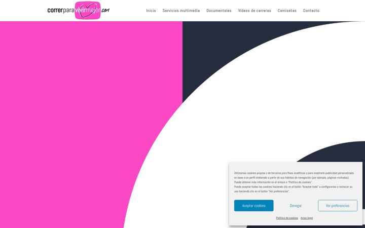 Screenshot of correrparavivirmejor.com