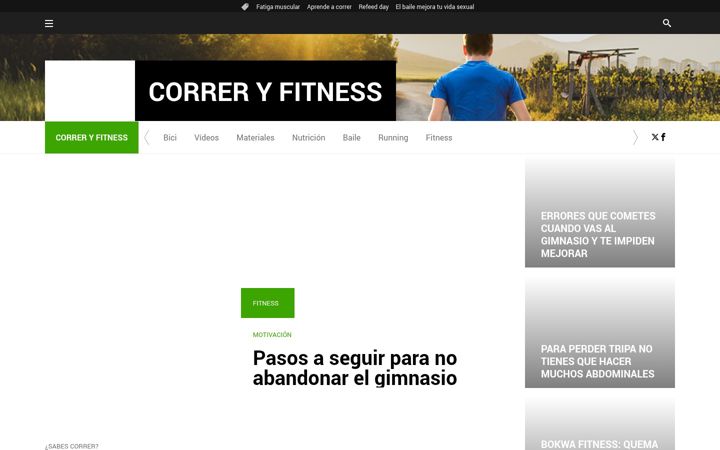 Screenshot of correryfitness.com