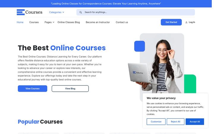 Screenshot di correspondence-courses.net