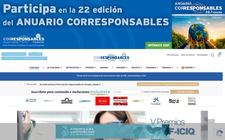 Screenshot of corresponsables.com