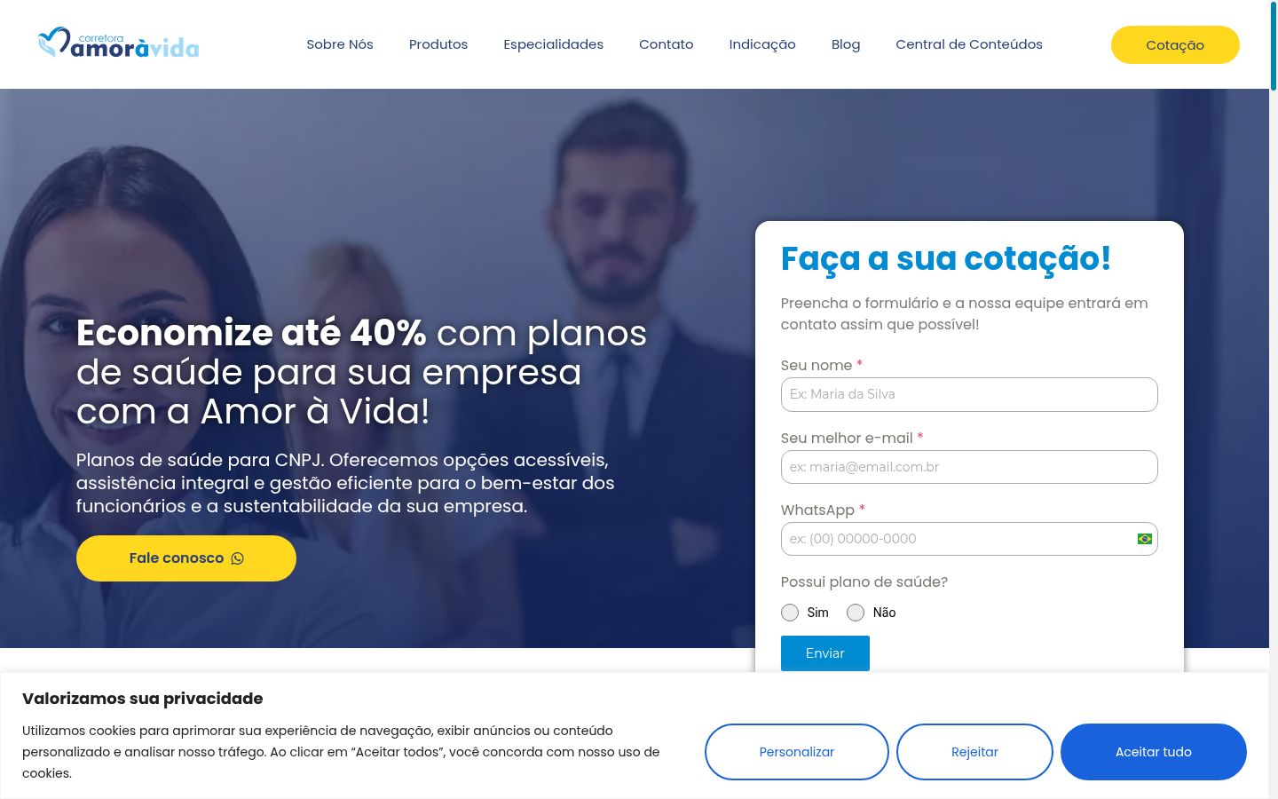 Capture d'écran de la bannière de consentement affichée avant toute interaction