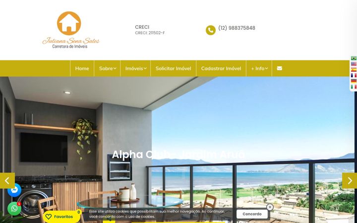 Screenshot of corretorajulianasenasales.com.br