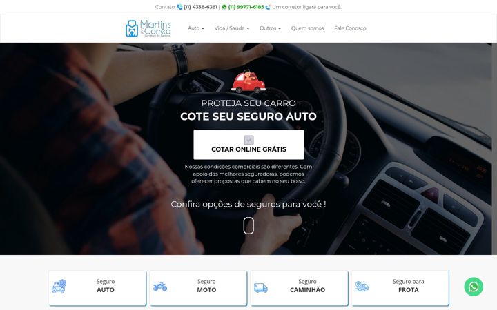 Screenshot of corretoramc.com.br